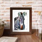 Grevy's Zebra: "Stripes of Resilience" - Ink & Inktense on Paper, 2025