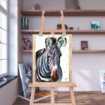 Grevy's Zebra: "Stripes of Resilience" - Ink & Inktense on Paper, 2025