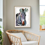 Grevy's Zebra: "Stripes of Resilience" - Ink & Inktense on Paper, 2025