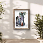 Grevy's Zebra: "Stripes of Resilience" - Ink & Inktense on Paper, 2025