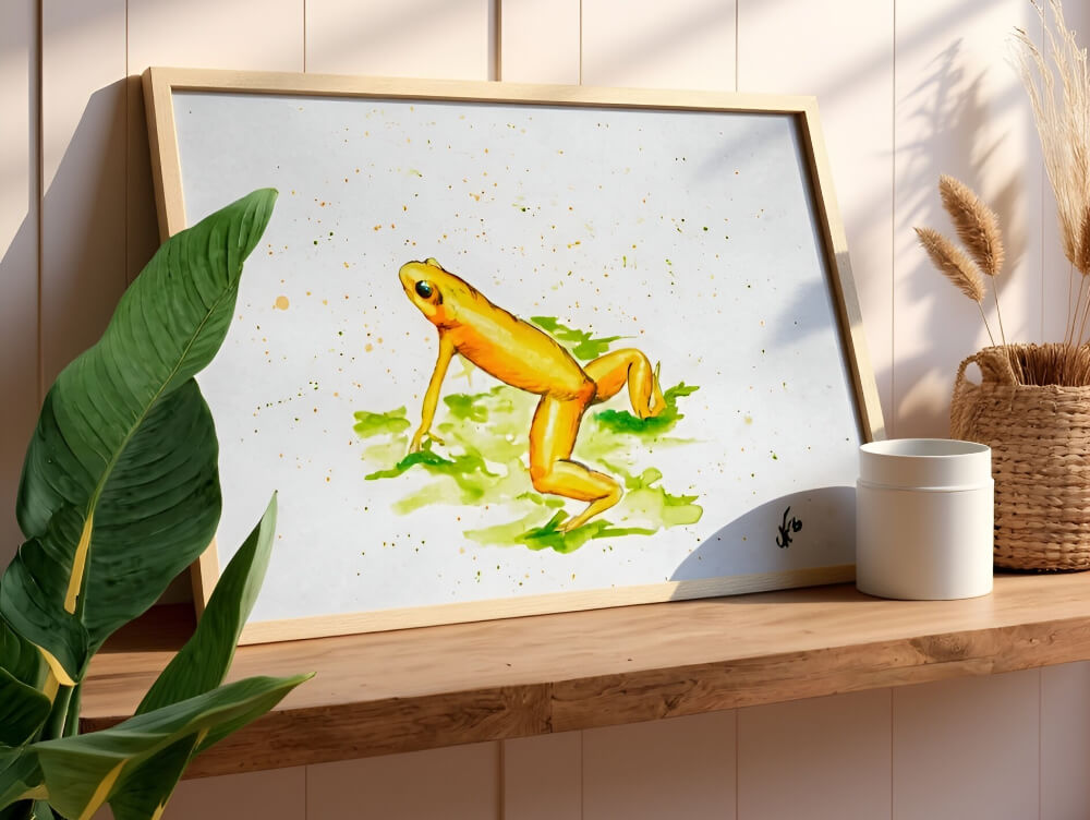 Painting of Golden Mantella