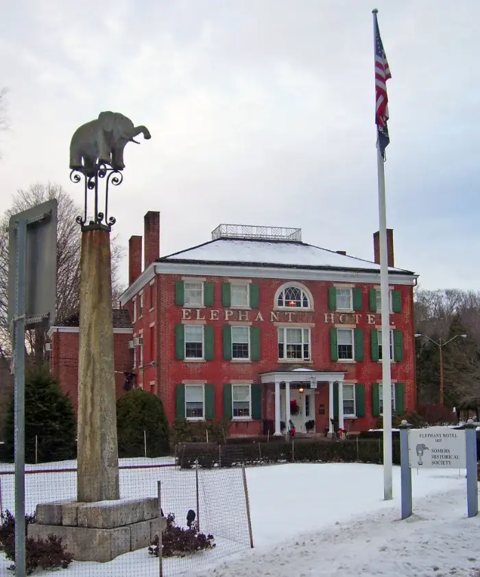 Elephant Hotel, a National Historic Landmark in Somers, NY, USA